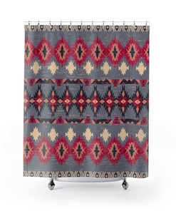 Tribal Ethnic Boho Shower Curtain for Bathroom Decor