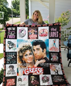 Tribute Grease Poster Olsson Sandy Danny Zuko Quilt Blanket Bedding Set
