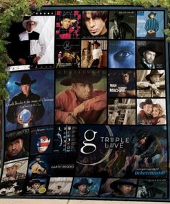Triple Live Garth Brooks Vintage Quilt Blanket Bedding Set