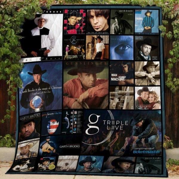 Triple Live Garth Brooks Vintage Quilt Blanket Bedding Set