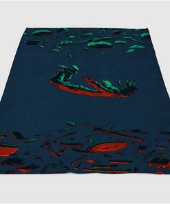 Trippy Falling Sherpa Fleece Blanket Gifts for Family, for Couple