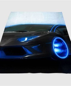 Tron Car Sherpa Fleece Blanket Gifts for Family, for Couple
