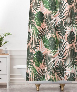 Tropical Shower Curtain, Bathroom, Hideaway Design, Tropical Decor, Shower, Bathroom Decor, Jungle, Palm Leaves, Hawaiian