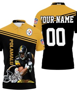 Troy Polamalu Pittsburgh Steelers Legend Signed Personalized 3D All Over Print Polo Shirt