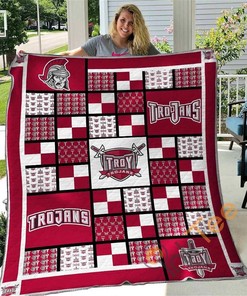 Troy Trojans Quilt Blanket Bedding Set