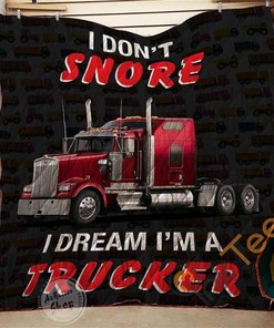Trucker I Don'T Snore I Dream I'm Quilt Blanket Bedding Set