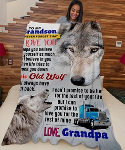 Trucker's Grandson Premium Fleece Blanket Quilt Blanket Bedding Set