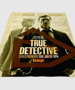 True Detective Sherpa Fleece Blanket Gifts for Family, for Couple
