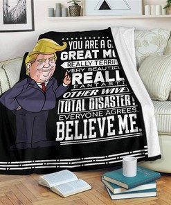 Trump You Are A Great Mom Sherpa Fleece Blanket Gifts for Family, for Couple