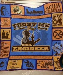 Trust Me Civil Engineer Quilt Blanket Bedding Set