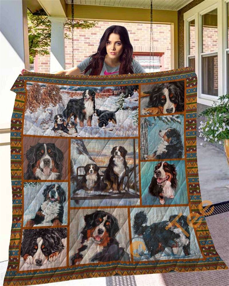 Ttl Dog Bernese Mountain Dogs Quilt Blanket Bedding Set