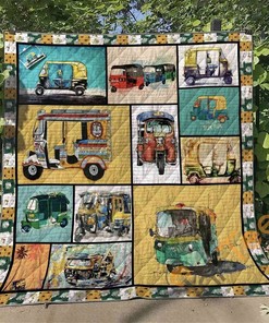 Tuk Tuk Quilt Blanket Bedding Set