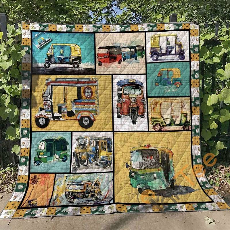 Tuk Tuk Quilt Blanket Bedding Set