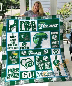 Tulane Green Wave Quilt Blanket Bedding Set