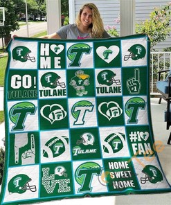 Tulane Green Wave V2 Quilt Blanket Bedding Set