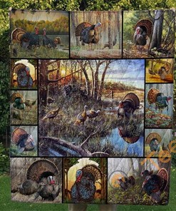 Turkey Animals Quilt Blanket Bedding Set