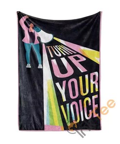 Turn Up Your Voice Feminism Sherpa Fleece Blanket Gifts for Family, for Couple