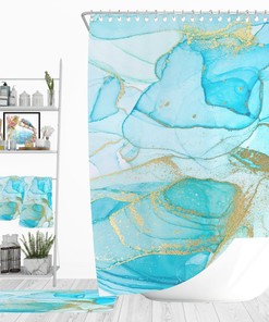 Turquoise Mist Shower Curtain For Bathroom