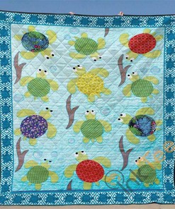 Turtle 1 Quilt Blanket Bedding Set With Pilliwcase Option