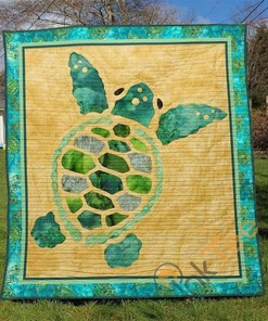 Turtle 4 Quilt Blanket Bedding Set With Pilliwcases Option Ver4