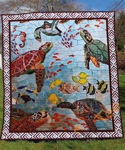 Turtle 6 Quilt Blanket Bedding Set