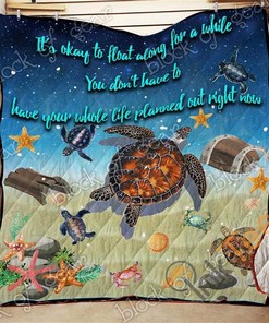 Turtle Keep The Faith Quilt Blanket Bedding Set