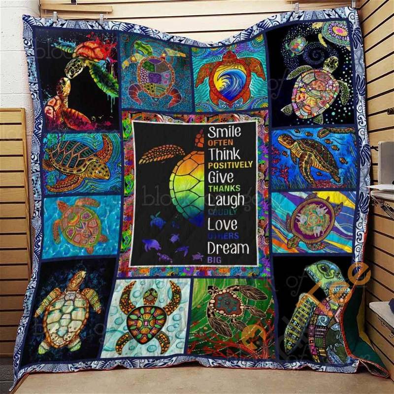 Turtle Quilt Blanket Bedding Set With 2 Pillowcases Option