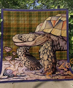 Turtle Quilt Blanket Bedding Set With Pilliwcase Option Ver8