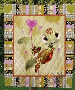 Turtle Quilt Blanket Bedding Set With Pillowcase Option