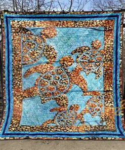 Turtle Quilt Blanket Bedding Set With Pillowcase Options