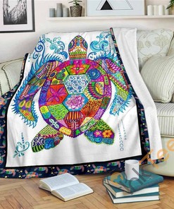 Turtle Sherpa Fleece Blanket Gifts for Family