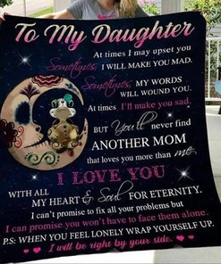 Turtle To My Daughter From Mom Love You With All My Heart And Soul For Eternity Fleece Blanket