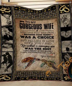 Turtle To Wife Meeting You Quilt Blanket Bedding Set