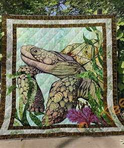 Turtle V1 Quilt Blanket Bedding Set