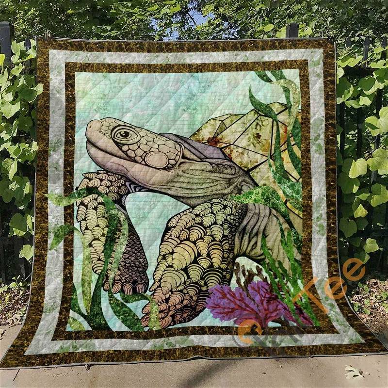 Turtle V1 Quilt Blanket Bedding Set