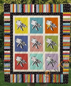 Turtle Ver8 Quilt Blanket Bedding Set With Pillowcase Option
