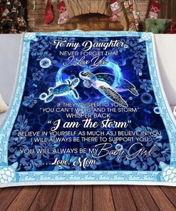 Turtles To My Daughter Never Forget That I Love You Premium Comfy Sofa Throw Blanket