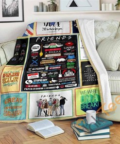 Tv Show Friends Fleece Sherpa Fleece Blanket Gifts for Family, for Couple