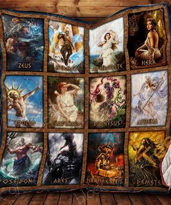 Twelve Olympians Greek Mythology Quilt Blanket Bedding Set