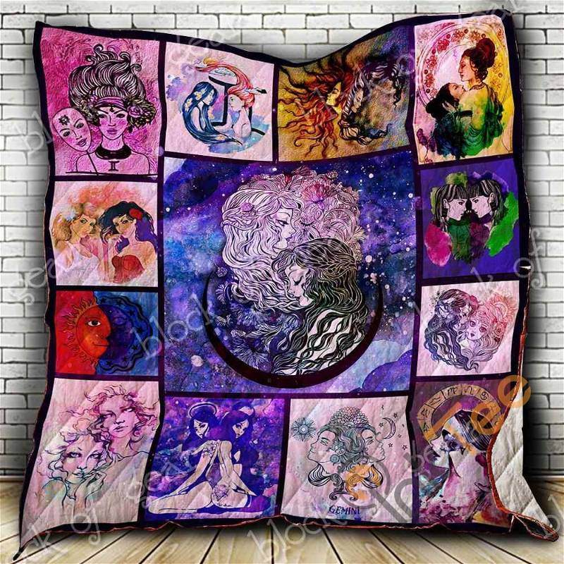 Two Sides Of Gemini Quilt Blanket Bedding Set