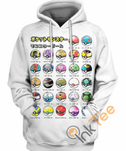 Type Of Pokeballs Hoodie 3D