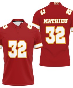 Tyrann Mathieu Kannas City Jersey Inspired Style 3D All Over Print Polo Shirt