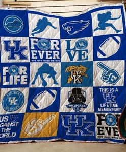 UK Against The World Ncaa Kentucky Wildcats Quilt Blanket Bedding Set
