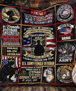 U.S. Army Women Veterans Quilt Blanket Bedding Set
