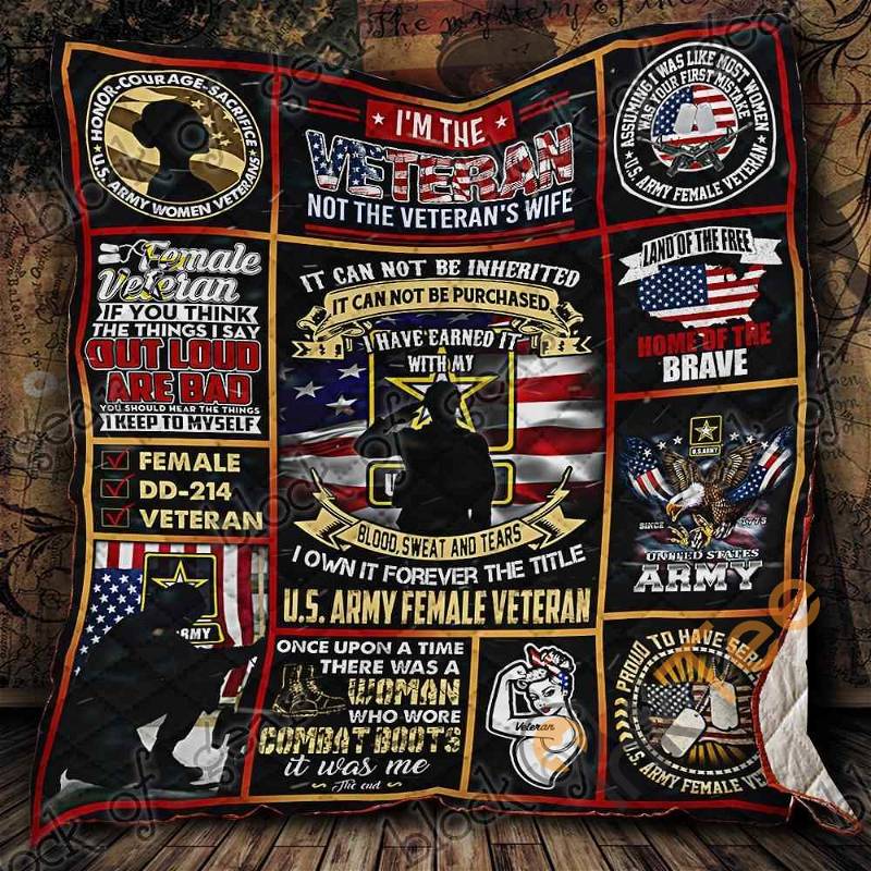 U.S. Army Women Veterans Quilt Blanket Bedding Set
