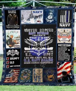 U.S. Navy Veteran Quilt Blanket Bedding Set
