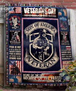 U.S Veteran 3D Quilt Blanket Bedding Set