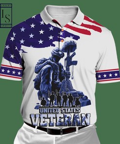 US Veteran Honor The Fallen Unisex White Polo Shirt