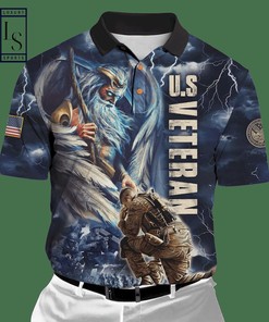US Veteran Zeus And The Solider Unisex Polo Shirt
