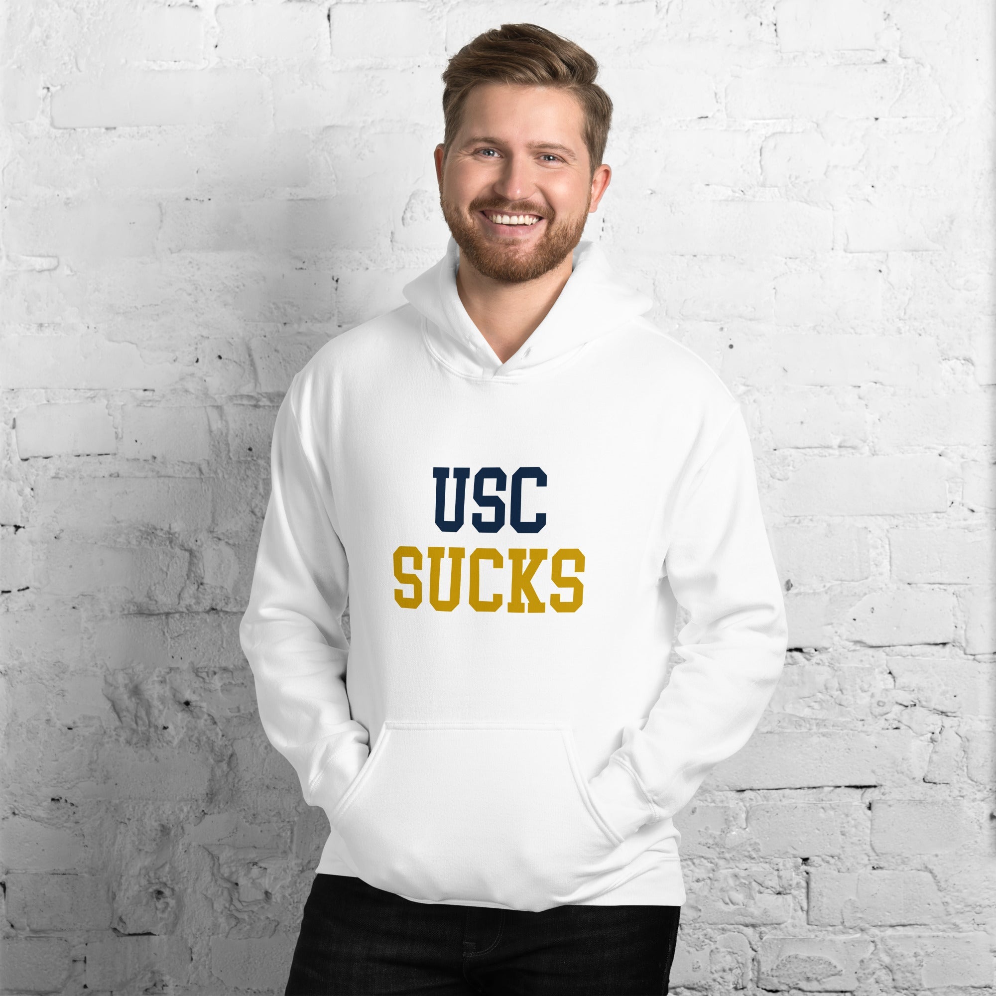 USC Sucks Notre Dame Rivalry Hoodie Sweatshirt Shirt Gifts for Fans - Image 2